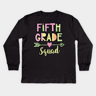 5th Grade Squad Kids Long Sleeve T-Shirt